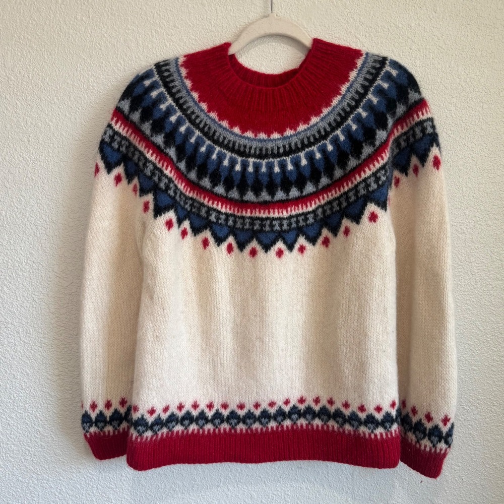 VTG Eddie Bauer Legend 100% Wool Nordic Sweater Women's XL 90's Boxy Winter - Picture 7 of 7